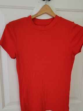 a new day Ribbed Short Sleeve T Shirt